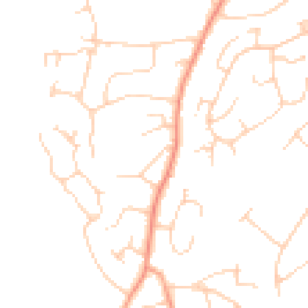Daytime road noise heatmap for GU51 5NS