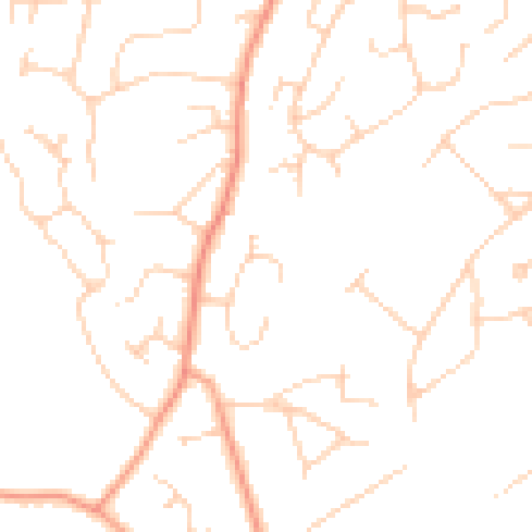 Daytime road noise heatmap for GU51 5NW