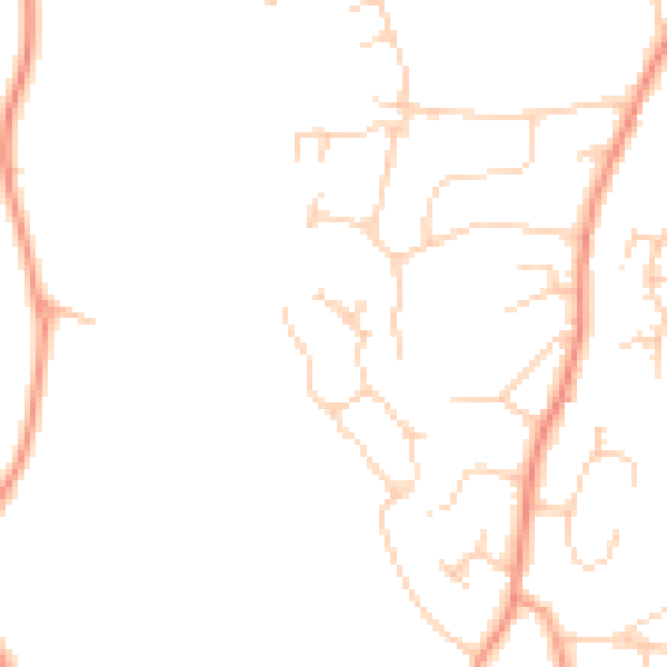 Daytime road noise heatmap for GU51 5TZ