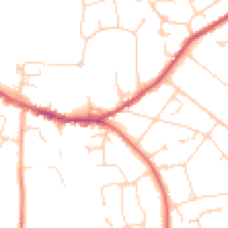 Daytime road noise heatmap for GU6 7AA
