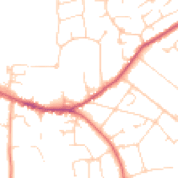 Daytime road noise heatmap for GU6 7AB