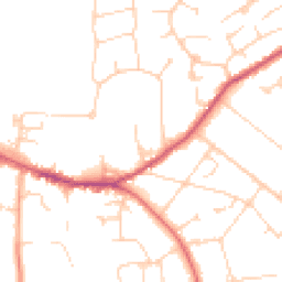 Daytime road noise heatmap for GU6 7AD