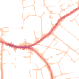 Daytime road noise heatmap for GU6 7AE
