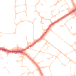 Daytime road noise heatmap for GU6 7AG
