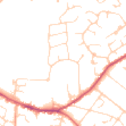 Daytime road noise heatmap for GU6 7AJ