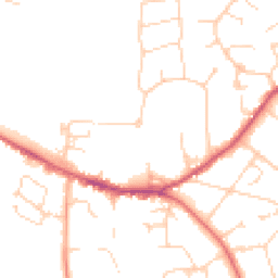 Daytime road noise heatmap for GU6 7AP