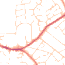 Daytime road noise heatmap for GU6 7AQ