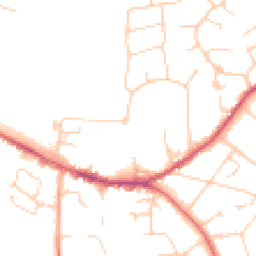 Daytime road noise heatmap for GU6 7AW