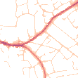 Daytime road noise heatmap for GU6 7BA