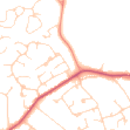 Daytime road noise heatmap for GU6 7DA