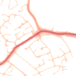 Daytime road noise heatmap for GU6 7EH