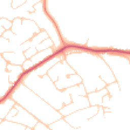 Daytime road noise heatmap for GU6 7EJ