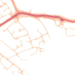 Daytime road noise heatmap for GU6 7EY