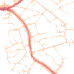 Daytime road noise heatmap for GU6 7NA