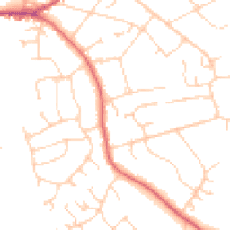 Daytime road noise heatmap for GU6 7NB