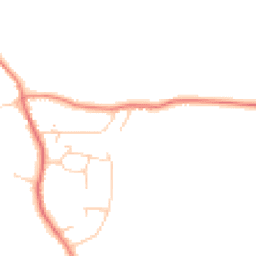 Daytime road noise heatmap for GU6 7QN