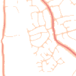 Daytime road noise heatmap for GU6 8DA