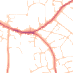 Daytime road noise heatmap for GU6 8DJ