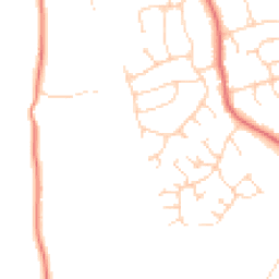 Daytime road noise heatmap for GU6 8EB