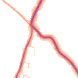Daytime road noise heatmap for GU6 8JF