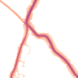 Daytime road noise heatmap for GU6 8JZ