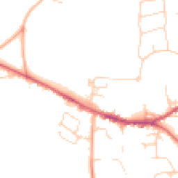 Daytime road noise heatmap for GU6 8SW