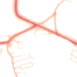 Daytime road noise heatmap for GU6 8SZ