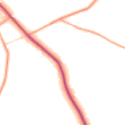 Daytime road noise heatmap for GU8 4AA