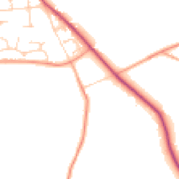 Daytime road noise heatmap for GU8 4AX