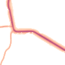 Daytime road noise heatmap for GU8 4BJ
