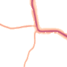 Daytime road noise heatmap for GU8 4BX