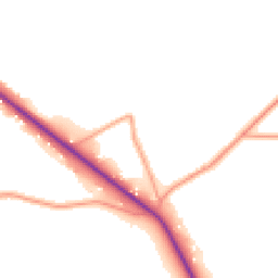 Daytime road noise heatmap for GU8 4EX