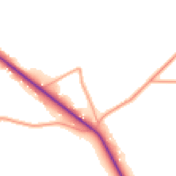 Daytime road noise heatmap for GU8 4EZ