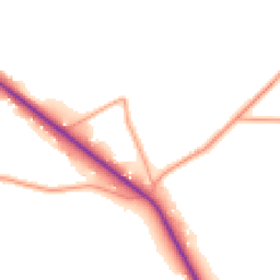 Daytime road noise heatmap for GU8 4HA
