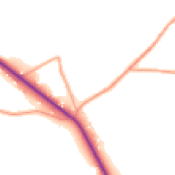 Daytime road noise heatmap for GU8 4HB