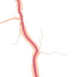 Daytime road noise heatmap for GU8 4JE