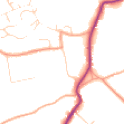 Daytime road noise heatmap for GU8 4QA