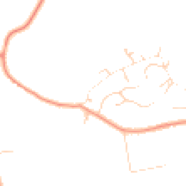 Daytime road noise heatmap for GU8 4QR
