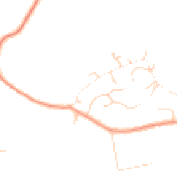 Daytime road noise heatmap for GU8 4QS