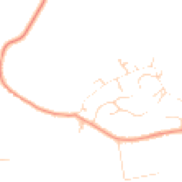 Daytime road noise heatmap for GU8 4QY