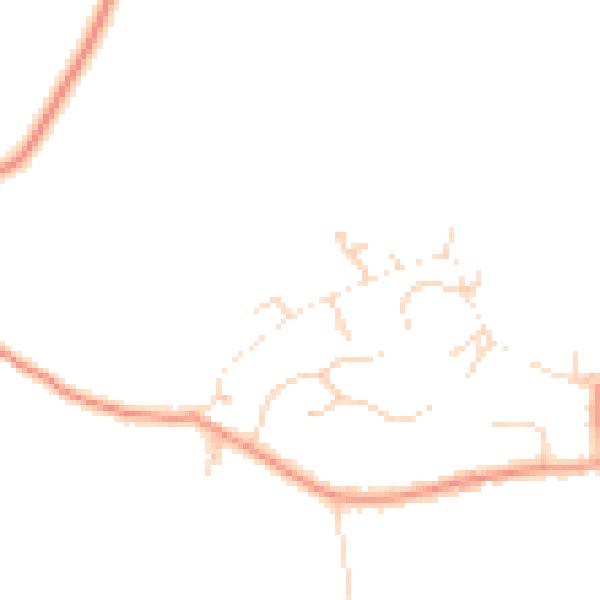 Daytime road noise heatmap for GU8 4RB