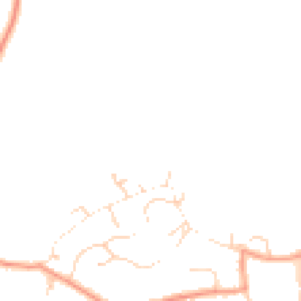 Daytime road noise heatmap for GU8 4RG