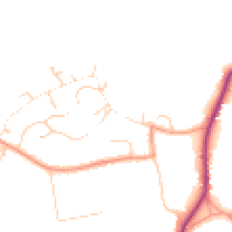 Daytime road noise heatmap for GU8 4RN
