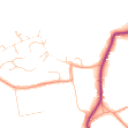 Daytime road noise heatmap for GU8 4RU