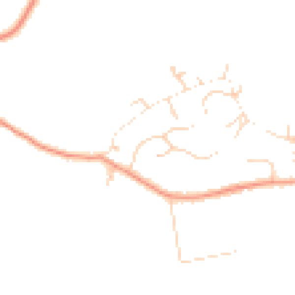 Daytime road noise heatmap for GU8 4RY