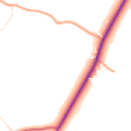 Daytime road noise heatmap for GU8 4ST