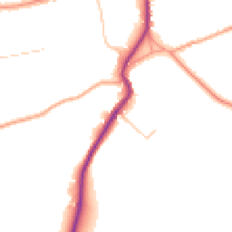 Daytime road noise heatmap for GU8 4UB