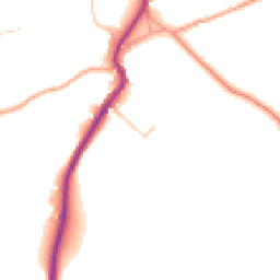 Daytime road noise heatmap for GU8 4UE