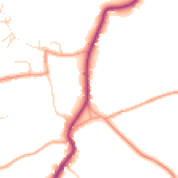 Daytime road noise heatmap for GU8 4UF