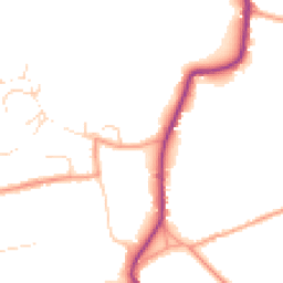 Daytime road noise heatmap for GU8 4UG